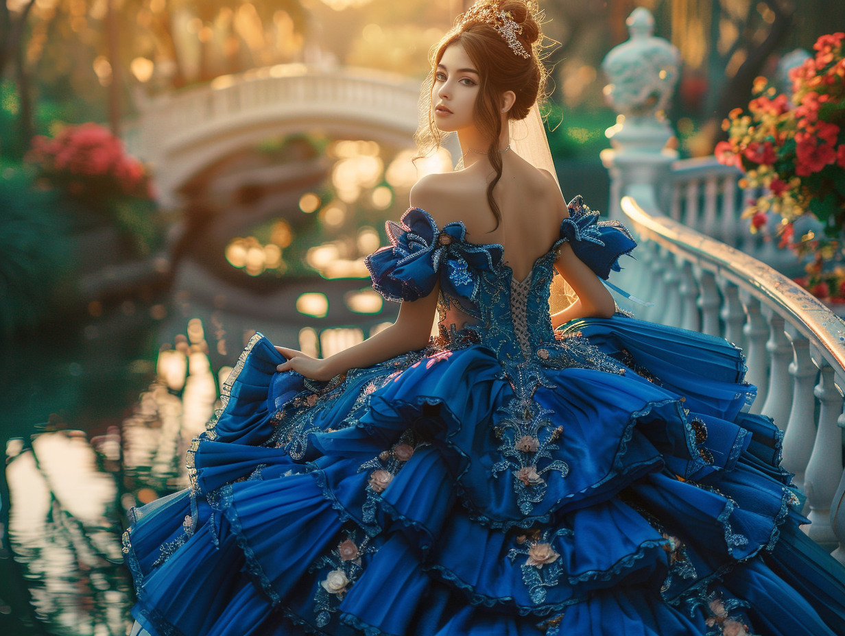 robe de mariée princesse bleu roi : élégance et tendance pour votre jour j  mot à renseigner :  robe mariée   bleu roi