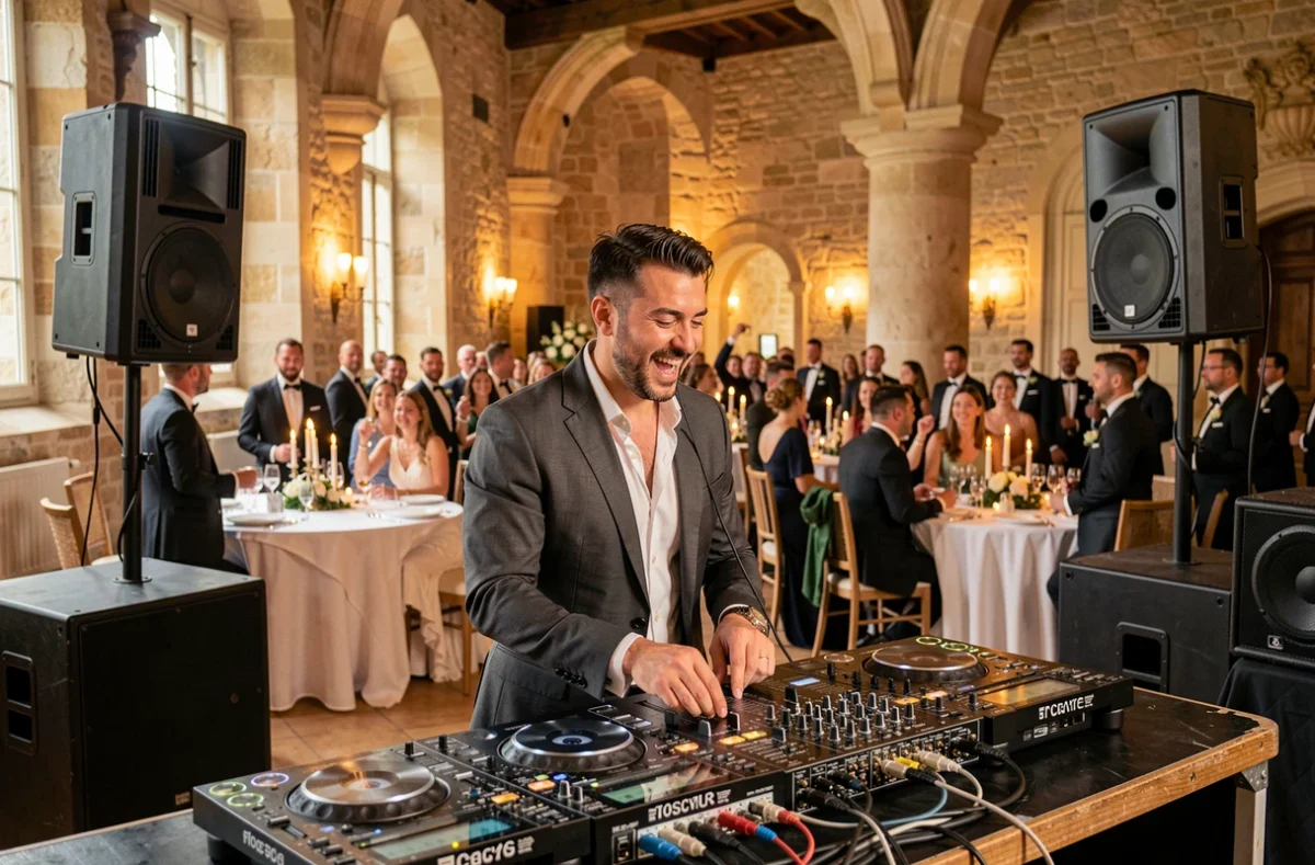 Diego Sono DJ animateur lors d'une réception de mariage dans un château du Nord de la France
