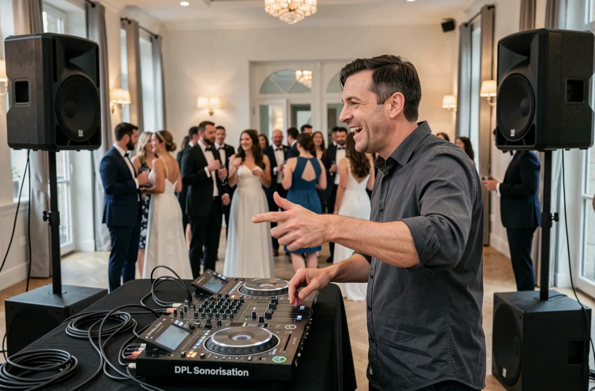 DJ DPL Sonorisation animant la piste de danse lors d'une réception de mariage dans le Nord