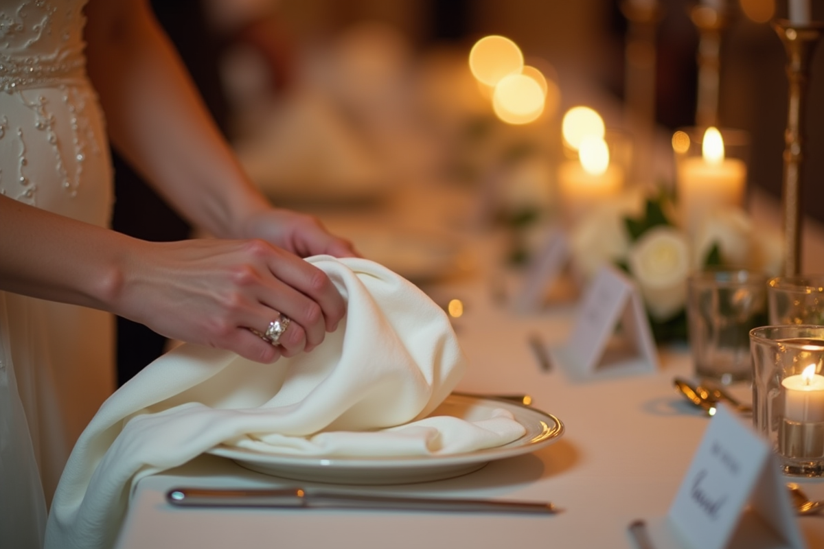 serviettes mariage